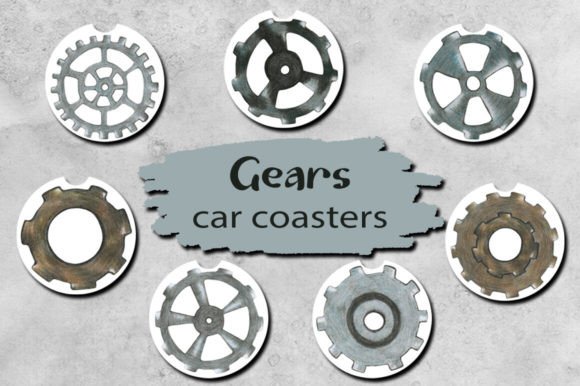 Download Gears Car Coaster Sublimation Designs - Coaster sublimation designs Collection
