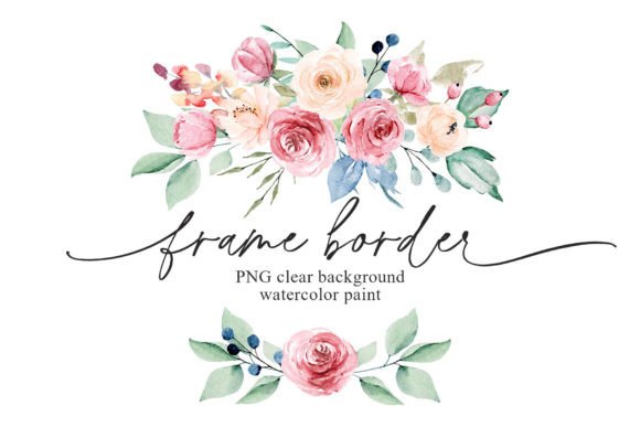 Download Wreath, Watercolor Flowers, Frame Border - Premium Resources