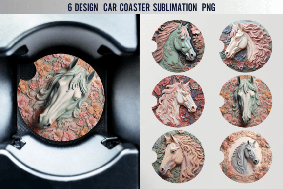 Download Horse Car Coaster Sublimation Designs - Coaster sublimation designs Collection