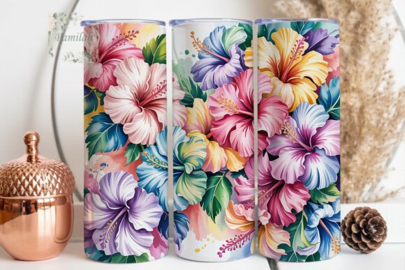 Download Pastel Floral Blooms 20oz Tumbler Wrap - Bloom Collection