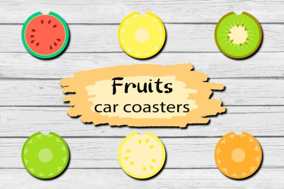 Download Fruits Car Coaster Sublimation Designs - Coaster sublimation designs Collection