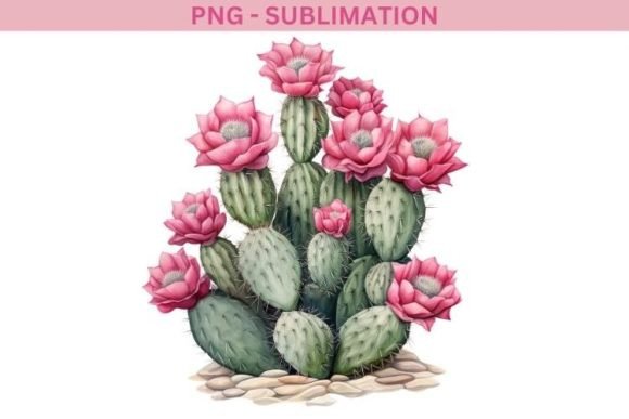 Download Watercolor Cactus Sublimation Download - Watercolor cactus Collection