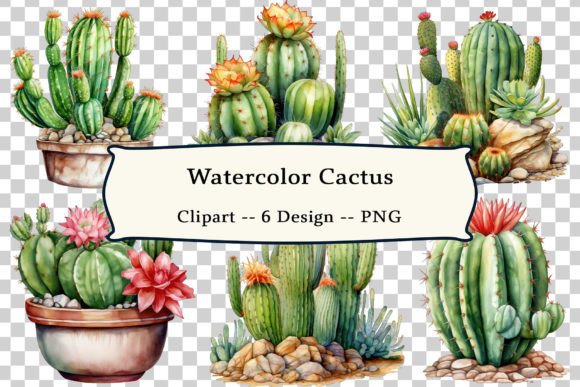 Download Watercolor Cactus Clipart - Watercolor cactus Collection